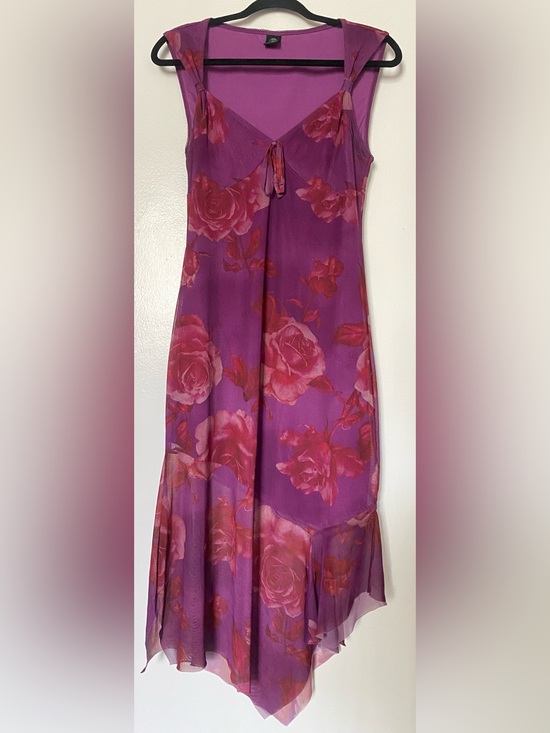 Urban Outfitters Dresses & Skirts - Urban Outfitters Purple Midi Dress with Pink Floral Print